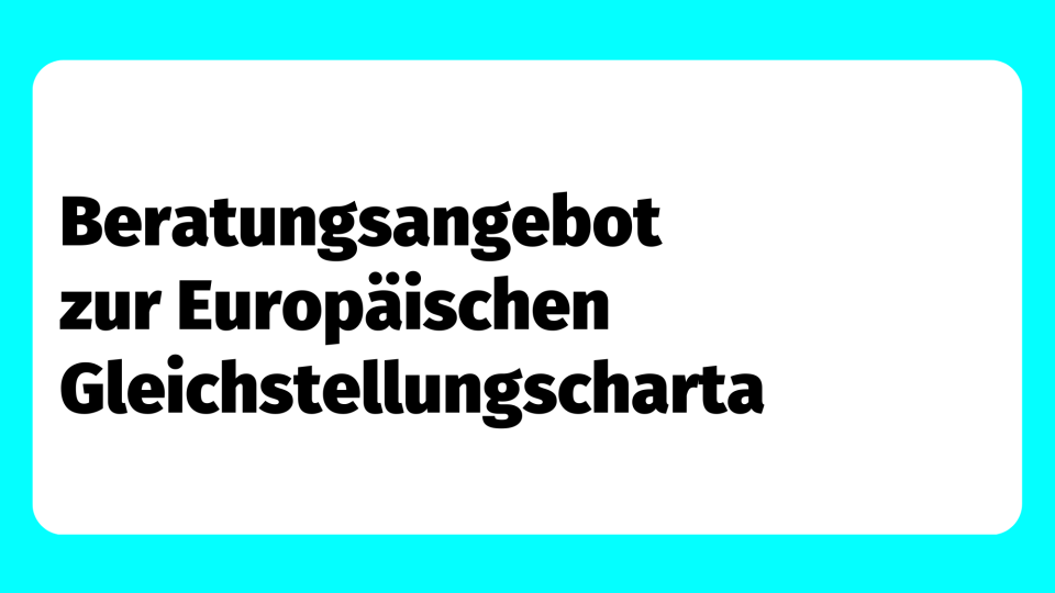 Teaserbild: Beratungsangebot zur Europäischen Gleichstellungscharta