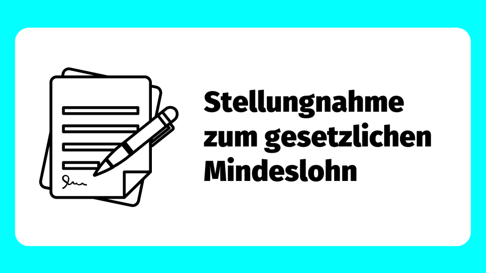 Teaserbild: Stellungnahme gesetzlicher Mindestlohn
