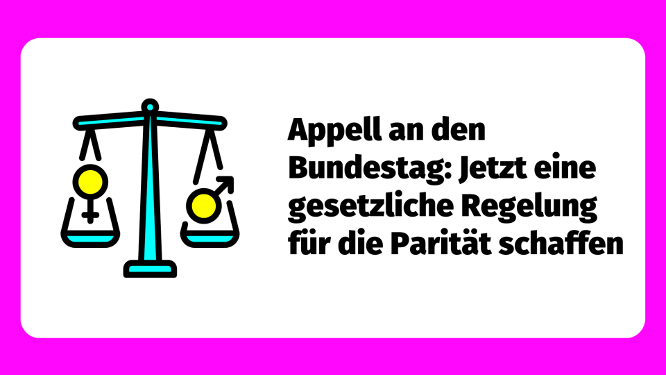 Teaserbild: Appell an den Bundestag: Parität schaffen 