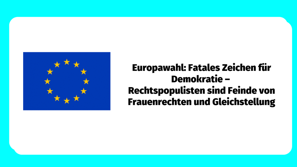 Europafahne und Text: Europawahl: Fatales Zeichen für Demokratie