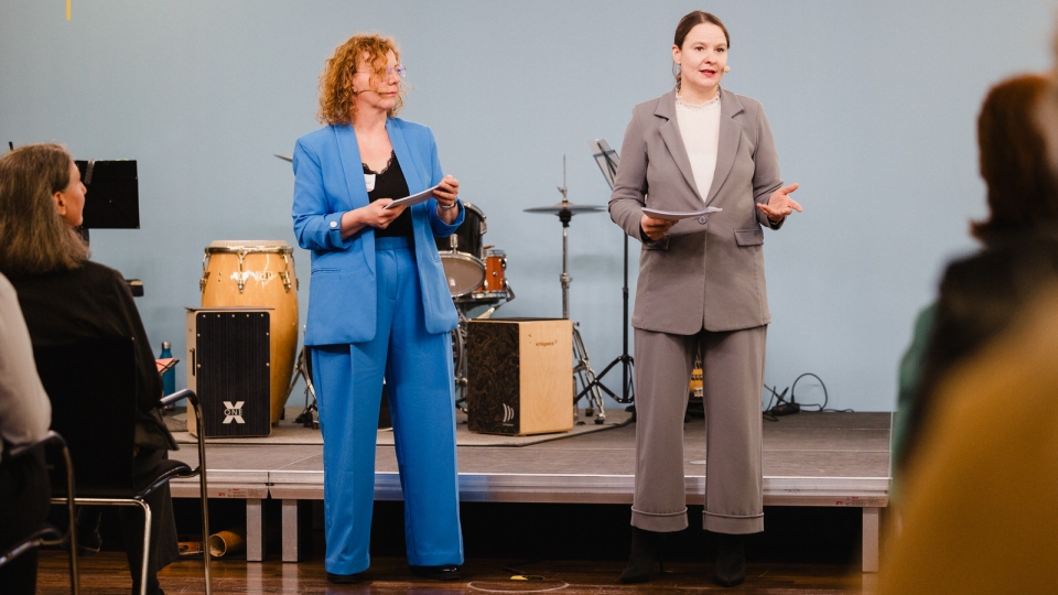 Bundessprecherinnen Anja Wirkner und Katja Henze