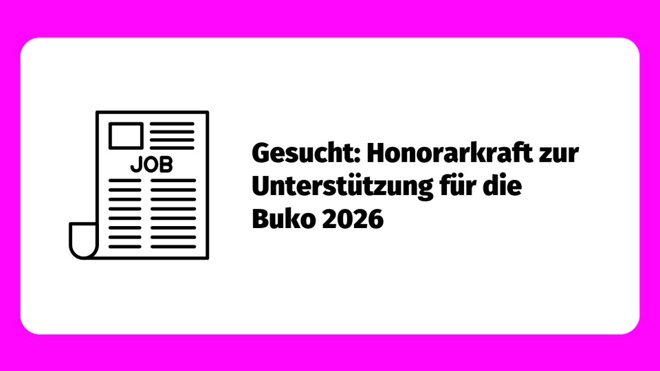 Ausschreibung Honorarkraft zur Unterstützung für die BUKO 2026