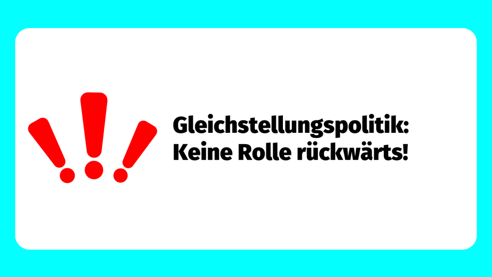 hellblauer Rahmen mit Titel der PM