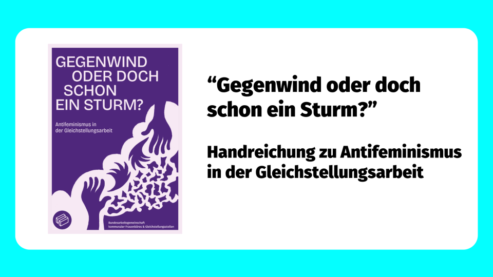 Gegenwind oder doch schon ein Sturm? - Handreichung zu Antifeminsmus in der Gleichstellungsarbeit