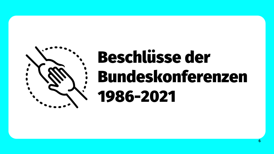 Beschlüsse der Bundeskonferenzen 1986-2021